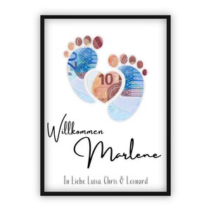 Cash gift for birth | Personalizable | Son daughter baby | Birth gift | Baby gift | Gift idea | Last minute | PDF