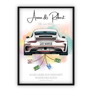 Geldgeschenk Hochzeit | A4 | Hochzeitsauto | Individuell |  Hochzeitsgeschenke Geld | Last-Minute Geschenk zum Selbstdrucken | PDF