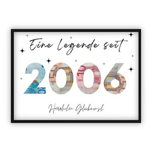Cash gift for 19th birthday | 2006 | Creative money gifts | 18th birthday | Last-minute gift to print yourself | PDF