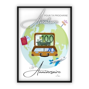 Silver gift for travel anniversary fund | Travel | Happy Anniversary | Airplane | Last Minute Gift to Print Today