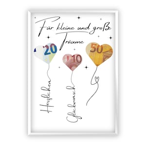 Regalo creativo in denaro per il compleanno | esauditore di desideri | Per piccoli e grandi sogni | Regalo dell'ultimo minuto da stampare da soli