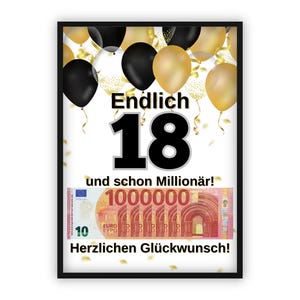 Geldgeschenk Geburtstag | A4 | Geld kreativ verschenken | 18 Geburtstag | Last-Minute Geschenk zum Selbstdrucken | PDF