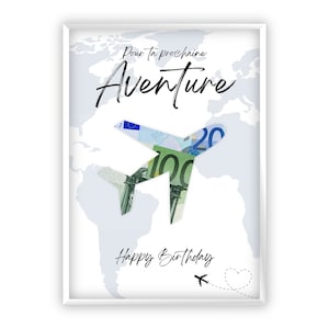 Silver gift for travel anniversary fund | Travel | Happy Anniversary | Airplane | Last Minute Gift to Print Today