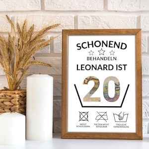 Presente em dinheiro aniversário de 20 anos, presente de aniversário vinte engraçado | presente de aniversário redondo dinheiro personalizado I PDF Download