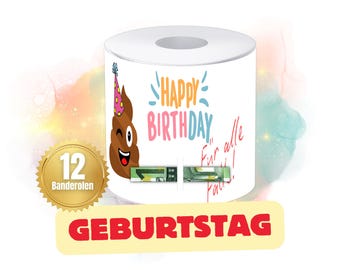 Money gift for birthday adults | Sayings | Last minute | Gift idea | Toilet paper bands | Adults | Download | PDF
