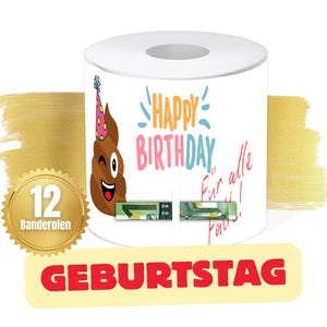 Geldcadeau voor een jarige | uitspraken | Lastminute | Cadeau-idee | Toiletpapierbanden | Volledige leeftijd | Downloaden | Pdf