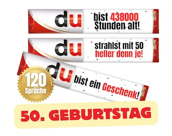 Custom labels for duplo® | 50th birthday gift for adults | Sayings | Last minute | Gift idea | Milestone | Download | PDF