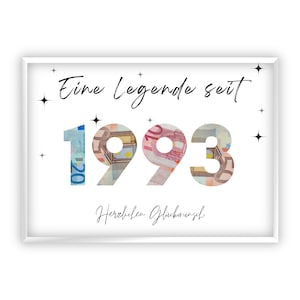Regalo in denaro per il 32esimo compleanno | 1993 | Regala soldi in modo creativo | Il tuo primo milione | Regalo dell'ultimo minuto da stampare | PDF