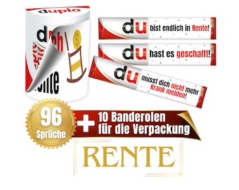 Labels suitable for duplo® | Retirement gift | Sayings | Retirement gift | Gift idea for colleagues | Download | PDF
