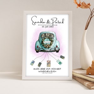 Wedding money gift | A4 | Wedding car | DIY | Individual | Wedding gifts money | Last minute gift to print yourself | PDF
