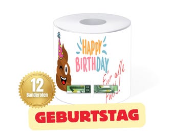 Money gift for birthday adults | Sayings | Last minute | Gift idea | Toilet paper bands | Adults | Download | PDF