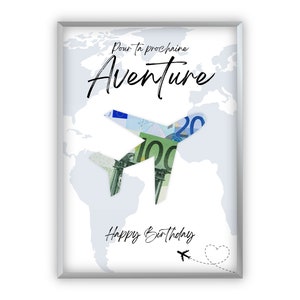 Silver gift for travel anniversary fund | Travel | Happy Anniversary | Airplane | Last Minute Gift to Print Today