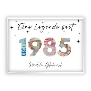 Geldgeschenk zum 40 Geburtstag | 1985 | Geld kreativ verschenken | Deine erste Million | Last-Minute Geschenk zum Selbstdrucken | PDF