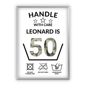 Money Gift for 50th Birthday | Funny 50th Birthday Gift | Milestone Birthday Personalized Money Gift | Last Minute Gift | Download PDF