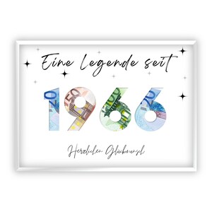 Regalo in denaro per il 59esimo compleanno | 1966 | Regala soldi in modo creativo | Il tuo primo milione | Regalo dell'ultimo minuto da stampare | PDF