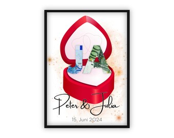 Regalo de dinero de boda | SÍ | Personalizado | Bricolaje | Ganar dinero con regalos de boda | Descargar PDF