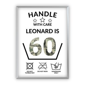 Money Gift for 60th Birthday | Funny 60th Birthday Gift | Milestone Birthday Personalized Money Gift | Last Minute Gift | Download PDF