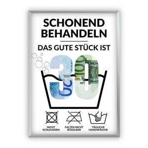 Money gift for 30th birthday | A4 | Give money creatively | The good piece is 30 | Last-minute gift to print yourself | PDF