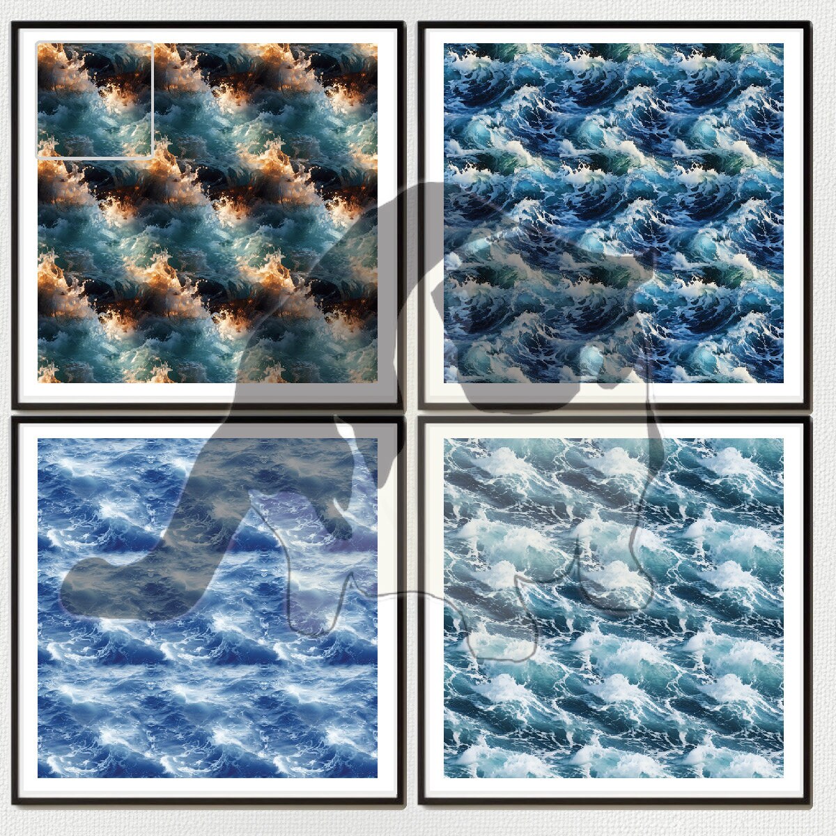 Wavemaker Pattern Waves of Wonder - 12 Digital Seamless Patterns! Catch a Wave of ...