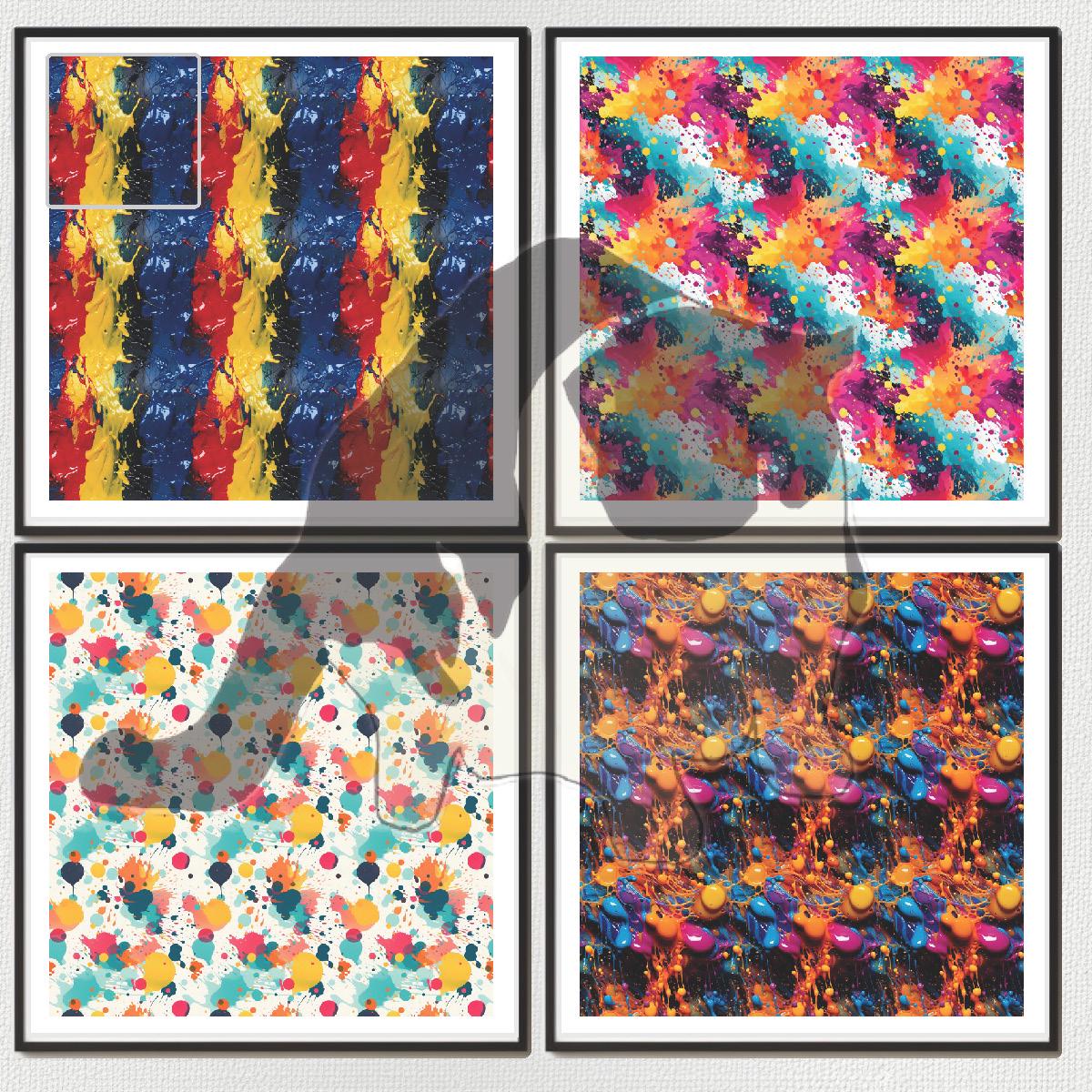 Splatter Styles - 12 Digital Seamless Splatter Patterns! - Etsy