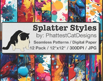Splatter Seamless - Splatter Pattern - Splatter Seamless - Custom ...