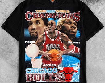 T-shirt de rap vintage Michael Jordan Bootleg des Chicago Bulls 1996