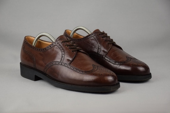 Bally Men\'s Oxford Brogue Brown Leather Dress Shoes Wingtip Brogue Bally Moulins Oxford Balmoral Shoes 10.5M 43  main image 3