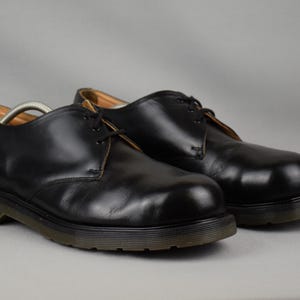 RARE Clockwork Orange Footwear Solovair Vintage Black Leather Derby Oxford Men&#39;s Shoes England Steel Toe Size US 12 UK 11 Eu 45