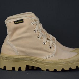 Botas Palladium para mujer, estilo vintage, clásicas, de lona, color beige, talla 5 de EE. UU., 3 del Reino Unido, 36 de la UE