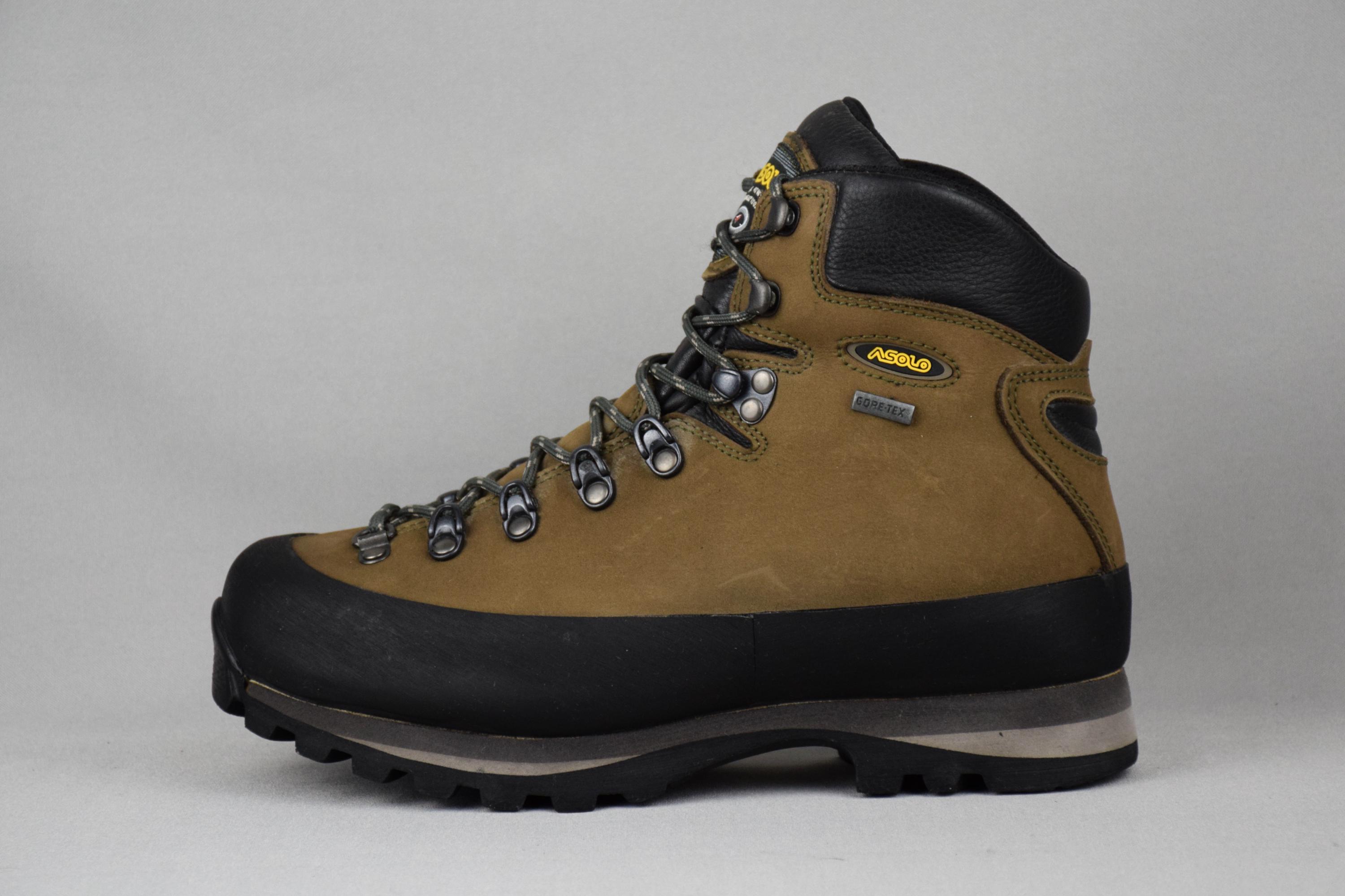 Asolo Brown Leather Work Boots with Yellow Accent Laces TPS 535 LTH V evo - Triple Power Structure Shoes - Asolo main image 4