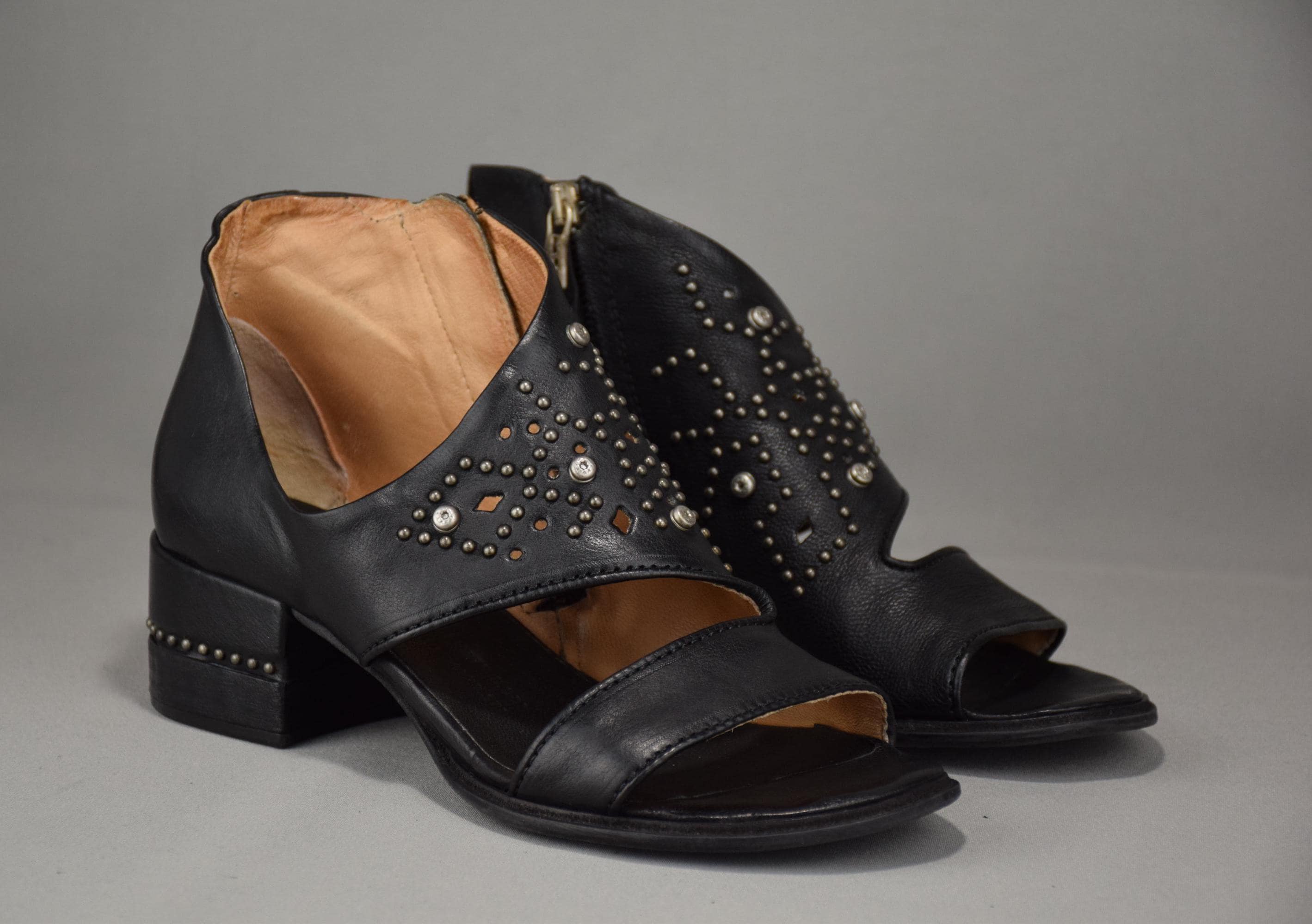 98 Airstep Sandali da donna Scarpe nere in vera pelle Taglia