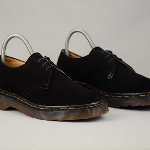 Rare Dr Martens 1461 Vintage England Schwarze Nubuk Schuhe Damen Doc Doctor Martens 80s 90s Boots Größe 36