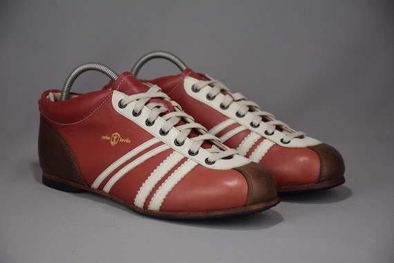 Zeha Berlin Carl Häßner League Red Leather Sneakers Worn Once US