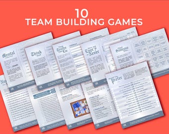 Office Party Games Bundle: 10 Printable Team Building Icebreakers (Digital Download