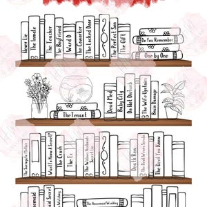 Digital Printable Freida McFadden Colour Book Checklist, Colouring Book Shelf, Track Your Books