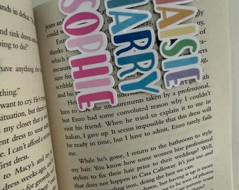 Personalised Custom Name Magnetic Bookmark, Book Lovers Gift