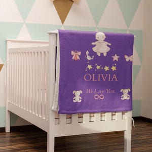 Baby Blanket, Personalized Newborn Blanket, Gift for Newborn, Velveteen Plush Throw, Nursery Decor, Custom Baby Name Blanket, Baby Shower
