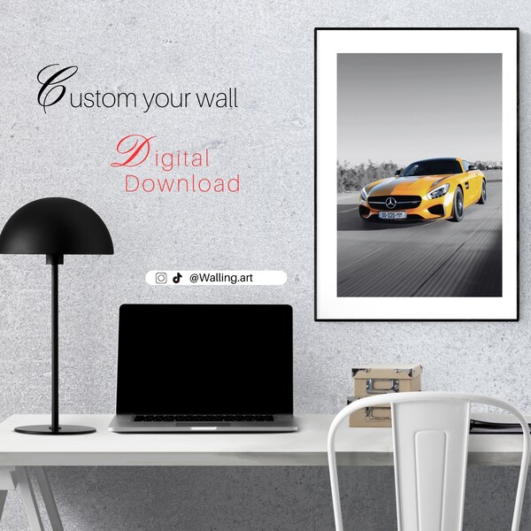 Luxury car wall art, luxury car poster, luxury wall art, luxury wall decoration, digital print, room decoration,luxurious poster,digital art