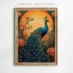 Peacock Art, Peacock Art Printable, Peacock Decor, Peacock Prints, Peacock Painting, Peacock Wall Art, Japandi Wall Art, Digital Print