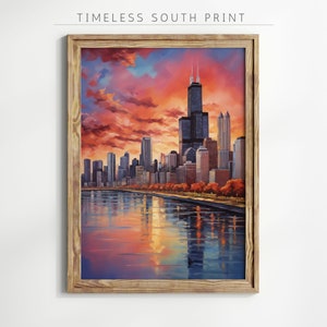Chicago Wall Art, Chicago Art Downloadable, Chicago Skyline Wall Art, Chicago Print, Chicago Poster, Chicago Prints, Chicago Poster