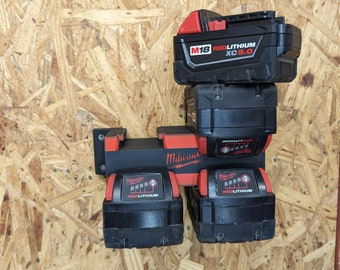 Milwaukee M18 x4 battery wall mount