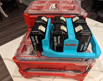Milwaukee Packout battery holder x6 for Makita