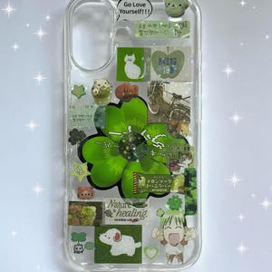 Handmade Resin iPhone 16 Case Handmade Whimsical Gift - Juminocore - Fairycore Aesthetic Accessory - Yotsuba KoiWai