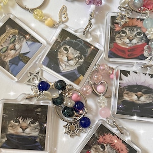 Llaveros de gato de Jujutsu Kaisen: llaveros de cuentas hechos a mano