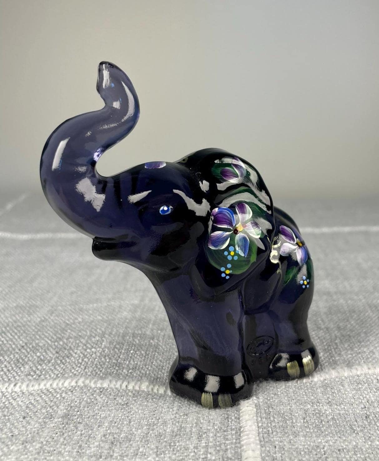 Fenton Glass Elephants - Etsy