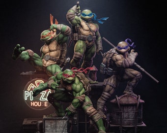 TMNT Diorama STL de alta calidad - Impresión digital 3D - Archivo STL para impresoras 3D