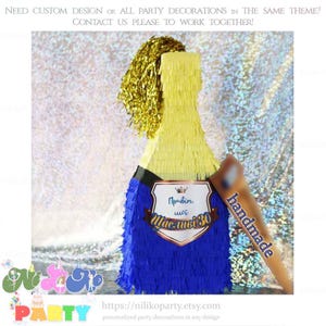 Pinata Champagner Flasche, Benutzerdefinierte Pinata, Pinata für Erwachsene, Brautparty Pinata, Flasche Pinata Spiel Jubiläum Geschenk Geburtstag Custom Design