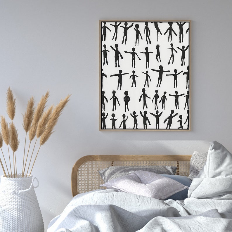 Black and White Stick Man Collage Instant Download - Etsy