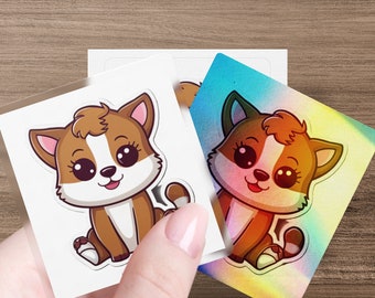 Adorable Cartoon Fox Sticker, Cute Animal Laptop Decal, Vinyl Waterproof Sticker, Kids' Room Decor, Small Gift Idea