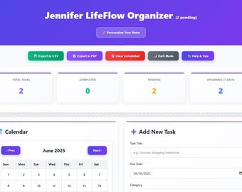 Gestor de tareas LifeFlow: Organizador de privacidad sin conexión, acceso de por vida (descarga digital)